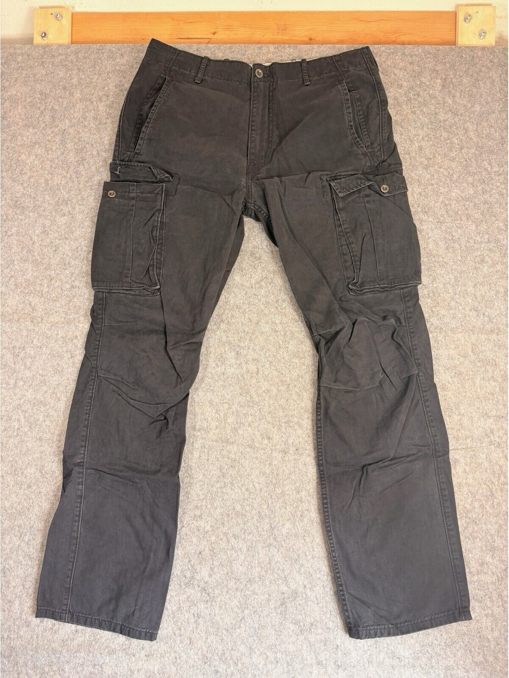 Levi's Men's Black Cargo Pants 38x32 Relaxed Fit Skater Workwear Grunge